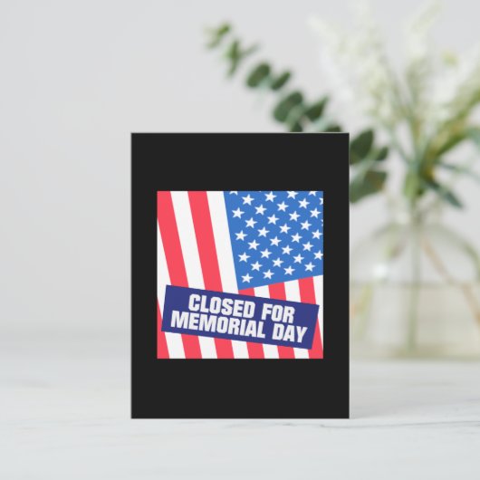 Gedenktag geschlossen postkarte (Stehend Vorderseite)