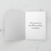 Gedenktag gestorben Weibliche Soldaten Gedenken Karte (Innenseite)