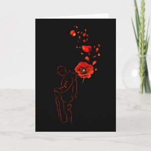 Gedenktag Kanada Red Poppy, damit wir nicht verges Karte