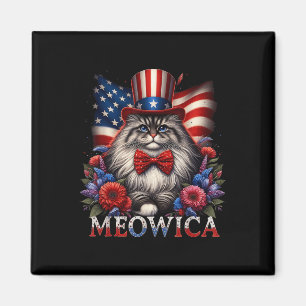 Gedenktag Kat 4. Juli US-Flagge Männer Frauen ich Magnet