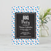 Gedenktag Kochen Party Grillsterne Einladung (Stehend Vorderseite)