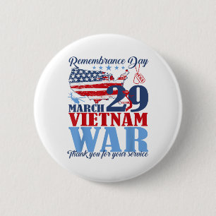 Gedenktag März 29 Vietnamkrieg Veteran Button