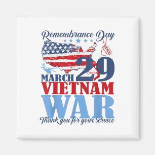 Gedenktag März 29 Vietnamkrieg Veteran Magnet