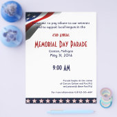 Gedenktag moderner US Flagge für Fahnen Flyer (Einzeln)