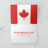 Gedenktag Mohnfeld Karte (Innenseite)