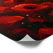 Gedenktag - Mohnfeld mit Mohnblumen-Blume Poster (Ecke)