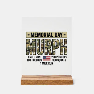 Gedenktag Murph Workout Vintage Vector Shirt_1 Acrylschild
