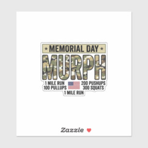 Gedenktag Murph Workout Vintage Vector Shirt_1 Aufkleber