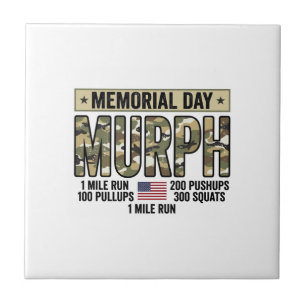 Gedenktag Murph Workout Vintage Vector Shirt_1 Fliese