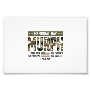 Gedenktag Murph Workout Vintage Vector Shirt (2 Fotodruck
