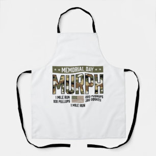 Gedenktag Murph Workout Vintage Vector Shirt (2 Schürze