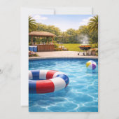 Gedenktag-Poolparty | Sommerbash Einladung (Rückseite)