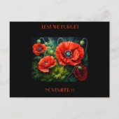 Gedenktag Poppies. bearbeitbar Postkarte (Vorderseite)
