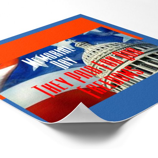 Gedenktag-Poster Poster (Ecke)