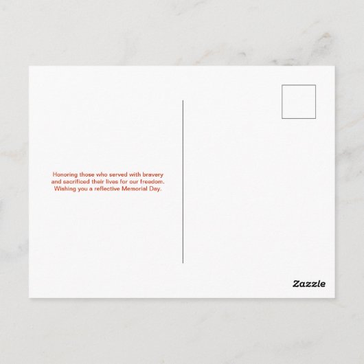 Gedenktag Postkarte (Rückseite)