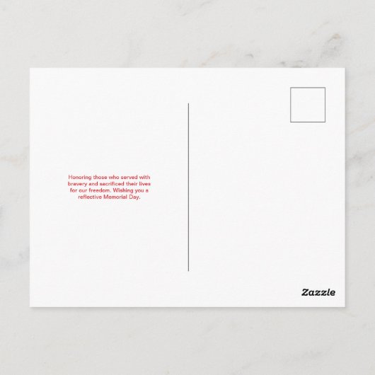 Gedenktag Postkarte (Rückseite)