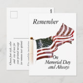 Gedenktag Postkarte (Vorne/Hinten)