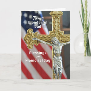 Gedenktag Segnungen für den Vater mit Kreuz und Fl Karte