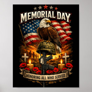 Gedenktag-Shirt zum Ehren derjenigen, die patrioti Poster