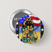 Gedenktag Soldat-Dackel Button (Vorne & Hinten)