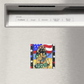 Gedenktag Soldat-Dackel Magnet (In Situ (Geschirrspüler))