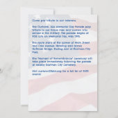 Gedenktag-Sternenflagge Unsere Stadtparade Einladung (Rückseite)