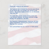 Gedenktag-Sternenflagge Unsere Stadtparade Flyer (Hinten)