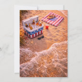 Gedenktag-Strandparty-Einladung Poolside Einladung (Rückseite)