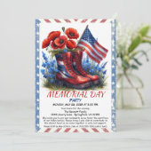 Gedenktag Tribut Party Einladung (Stehend Vorderseite)