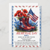 Gedenktag Tribut Party Einladung (Vorne/Hinten)