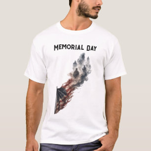 Gedenktag Tribute Amerikanische Flagge Design T-Shirt