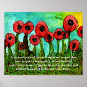 Gedenktag und Veteran-Tag-Poster Poster (Vorne)