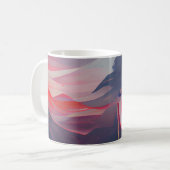 Gedenktag US-Flagge abstrakte Digitalkunst 4. Juli Kaffeetasse (Vorderseite Links)