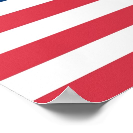 Gedenktag, US-Flagge Poster (Ecke)