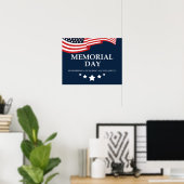 Gedenktag, US-Flagge Poster (Heimbüro)