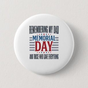 Gedenktag Vater Tribut Patrioten Button