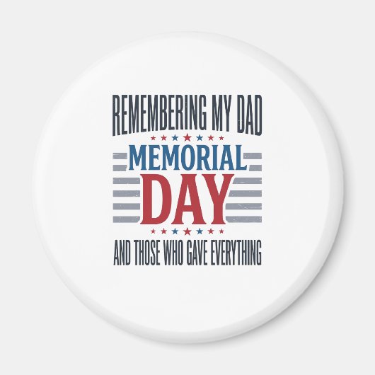 Gedenktag Vater Tribut Patriotin Magnet (Vorne)