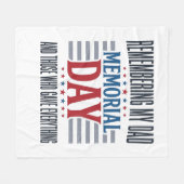 Gedenktag Vater Tribut Patriotisch Fleecedecke (Vorderseite (Horizontal))