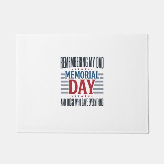 Gedenktag Vater Tribut Patriotisch Fußmatte (Vorderseite)