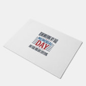 Gedenktag Vater Tribut Patriotisch Fußmatte (Schrägansicht)
