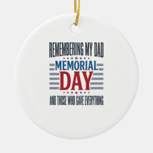 Gedenktag Vater Tribut Patriotisch Keramik Ornament
