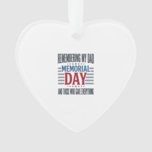 Gedenktag Vater Tribut Patriotisch Ornament