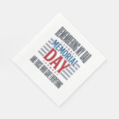 Gedenktag Vater Tribut Patriotisch Serviette (Ecke)