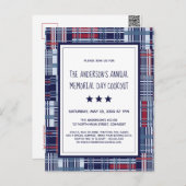 Gedenktag Veranstaltung Patriotische Einladung Pos Postkarte (Vorne/Hinten)