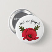 Gedenktag, Veteranen Day Poppy Button Button (Vorne & Hinten)