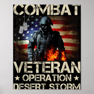 Gedenktag Veteranen Tag Wüstensturm Militär so Poster