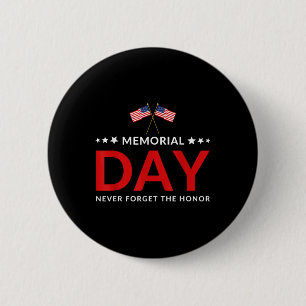 Gedenktag - Veteranen werden nie vergessen Button