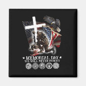 Gedenktag - Veteranen werden nie vergessen Magnet (Vorne)