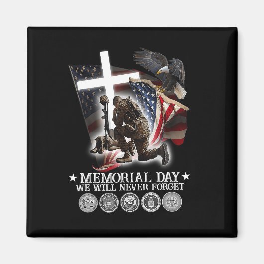 Gedenktag - Veteranen werden nie vergessen Magnet (Vorne)