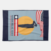 Gedenktag , Vielen Dank für Ihren Service Geschirrtuch (Horizontal)